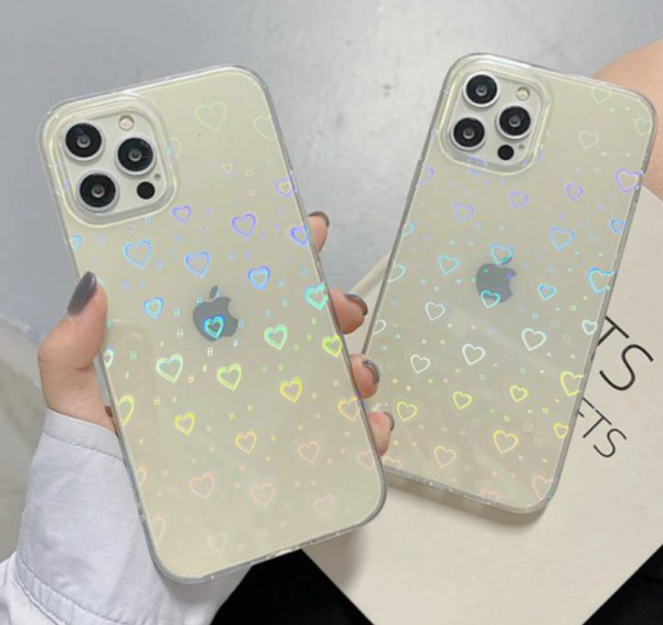 Holographic Hearts iPhone Case – Sparkling Style and Protection for Your iPhone